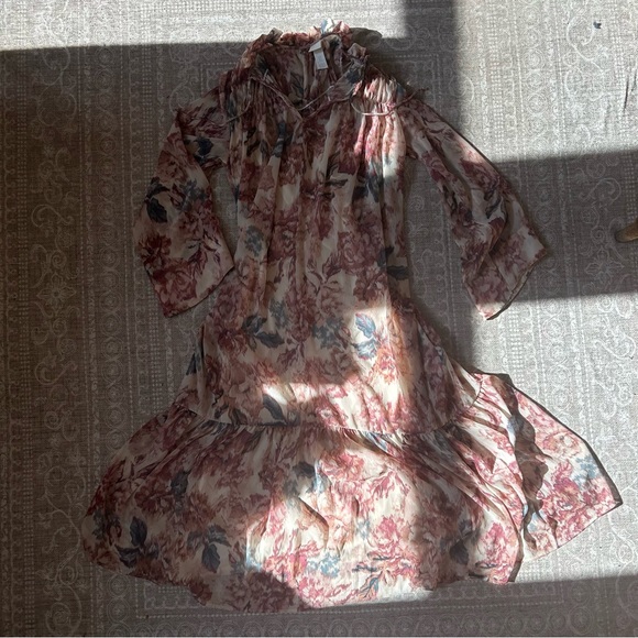 Printed caftan dress with attached slip - Picture 5 of 9